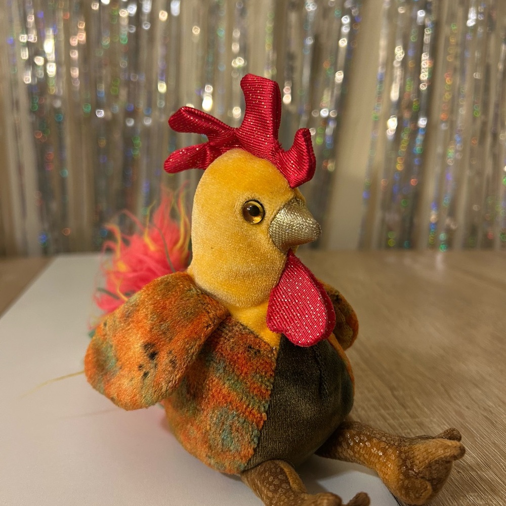 TY Beanie Baby Zodiac Rooster Plush Toy #4325 (No Tag)